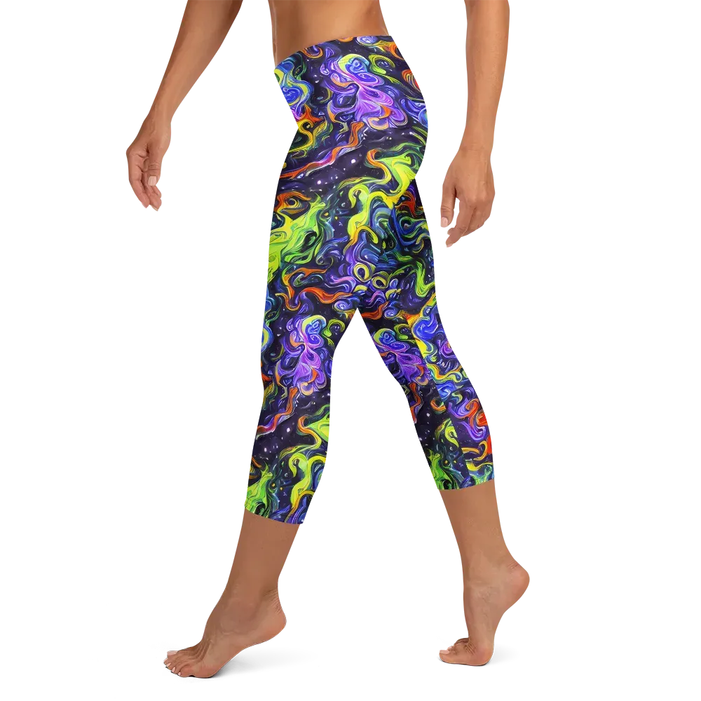 Color Tempest on Capri Leggings — Left