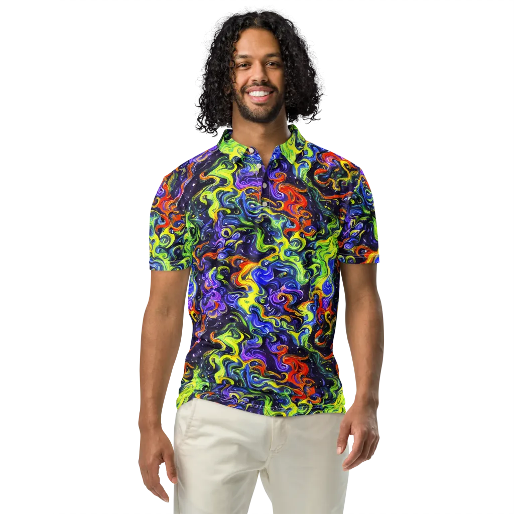 Color Tempest on Men's Slim Fit Polo Shirt — Front