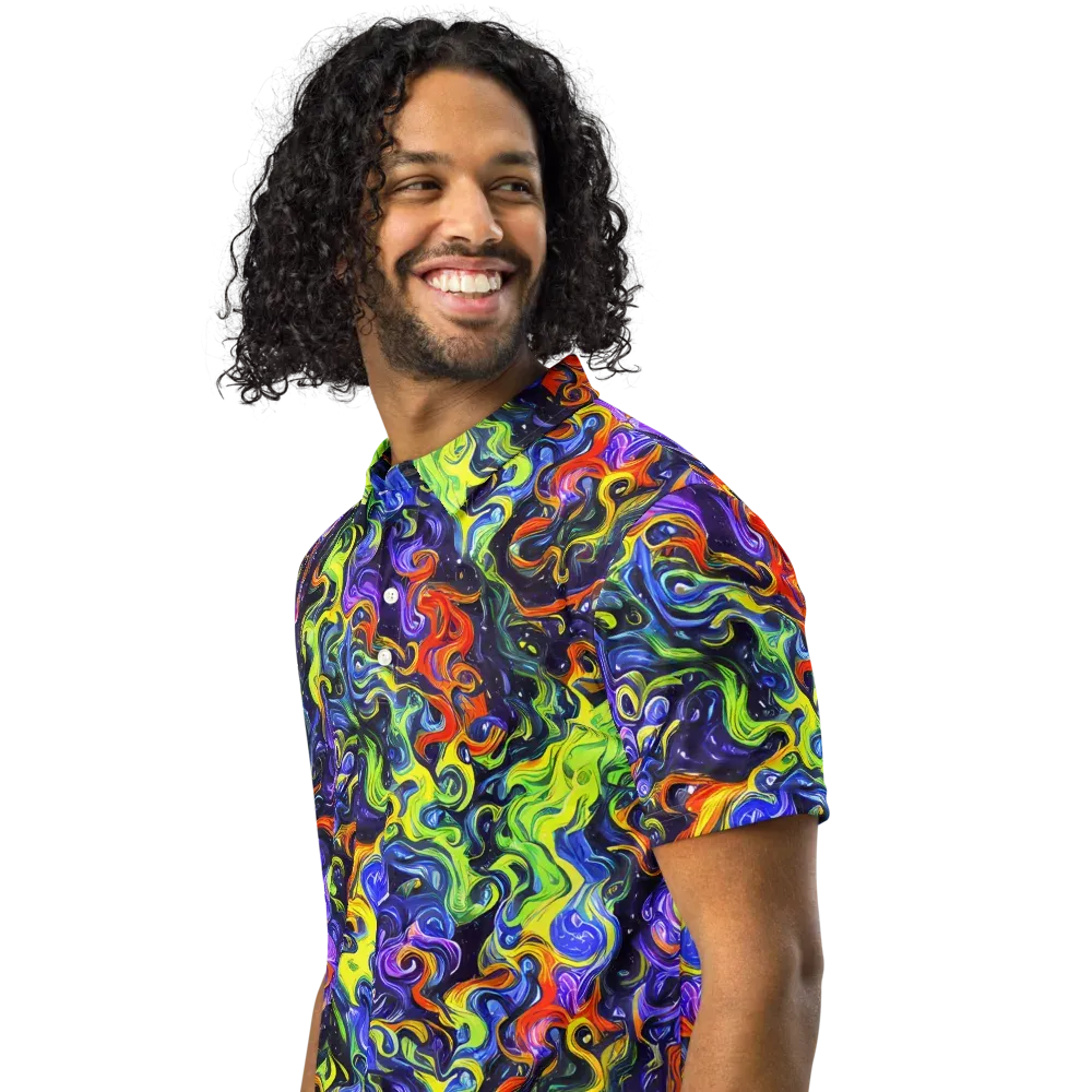 Color Tempest on Men's Slim Fit Polo Shirt — Left Front