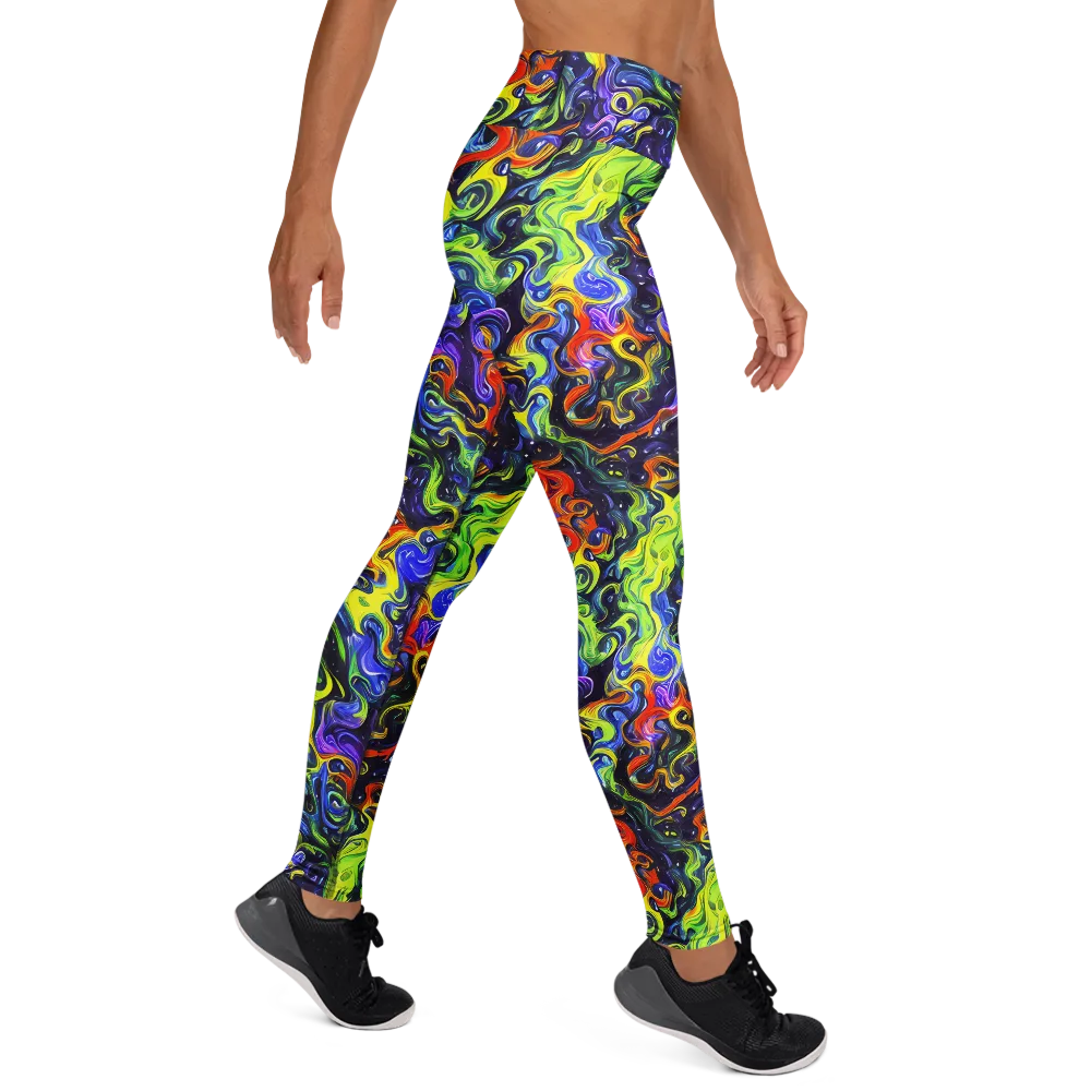 Color Tempest on Yoga Leggings — Right