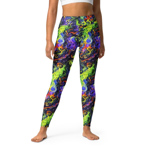 Color Tempest on a Yoga Leggings