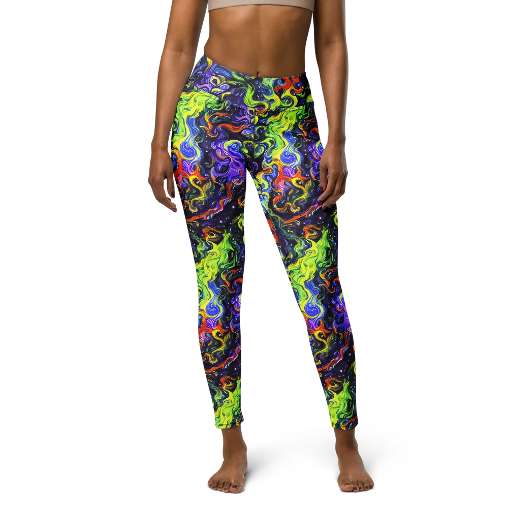 Color Tempest on Yoga Leggings — Front