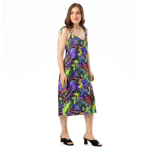 Color Tempest on a Slip Dress