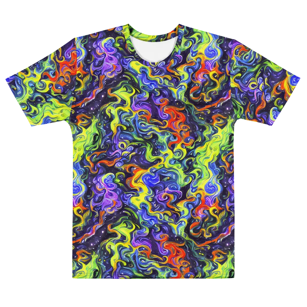 Color Tempest on Men's Cotton Crew Neck T-Shirt — Front
