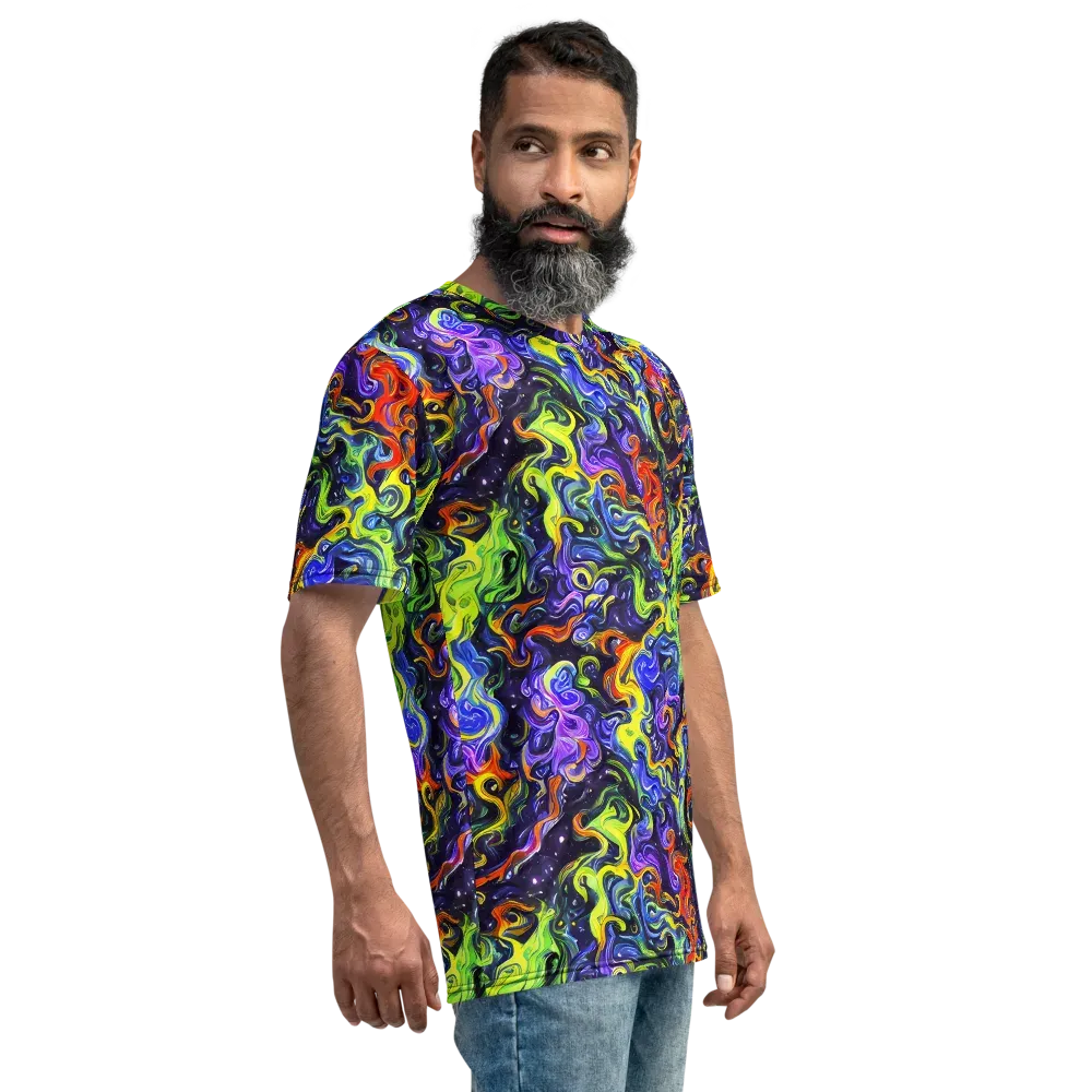 Color Tempest on Men's Crew Neck T-Shirt — Right