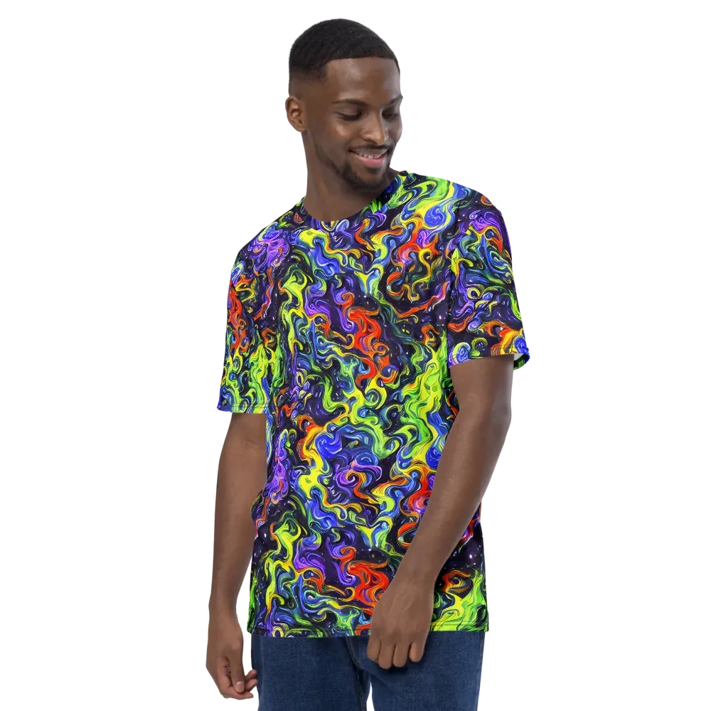 Color Tempest on Men's Crew Neck T-Shirt — Left