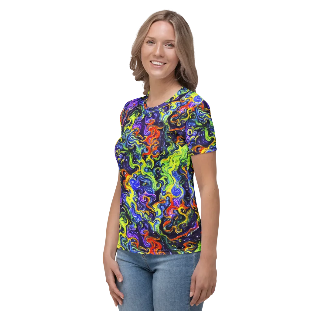 Color Tempest on Women's Crew Neck T-Shirt — Left