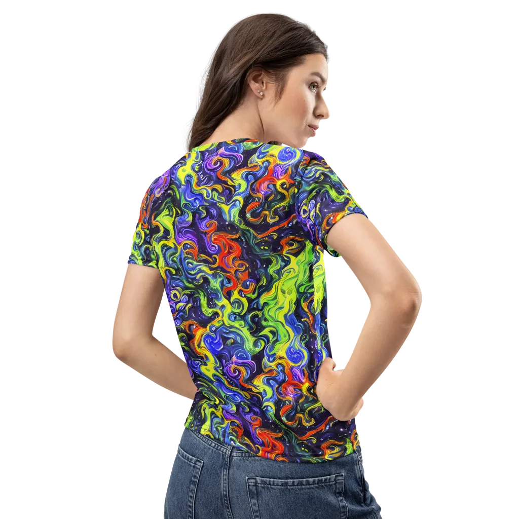 Color Tempest on Women's Crew Neck T-Shirt — Back