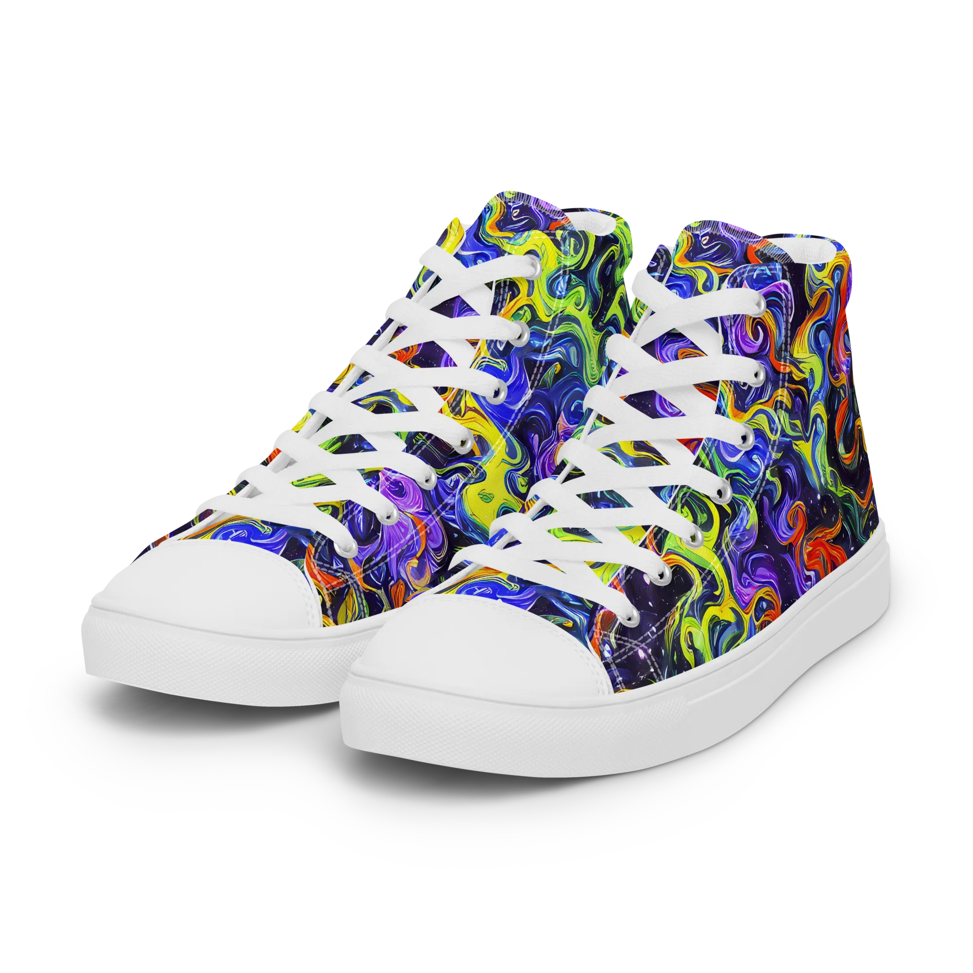 Color Tempest on Women's High Top Canvas Shoes — Left Front