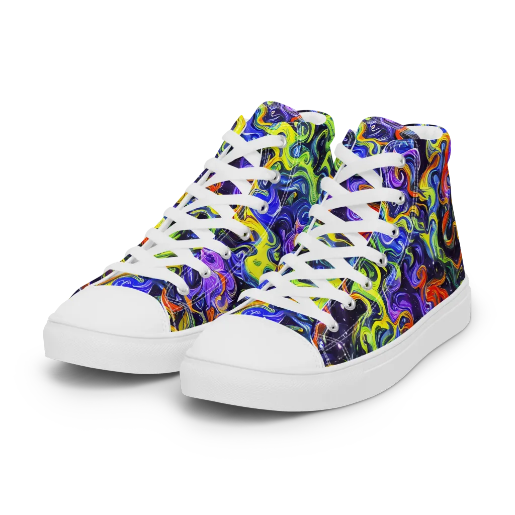 Color Tempest on Women's High Top Canvas Shoes — Left Front