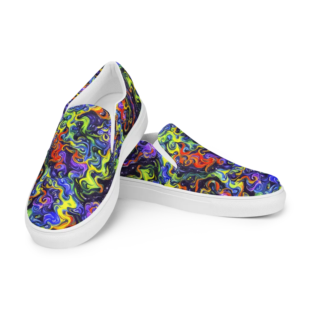 Color Tempest on Men's Slip-On Canvas Shoes — Left Front