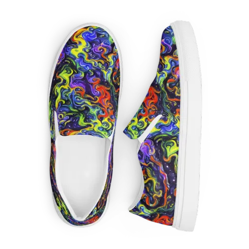Color Tempest on a Men's Slip-On Canvas Shoes