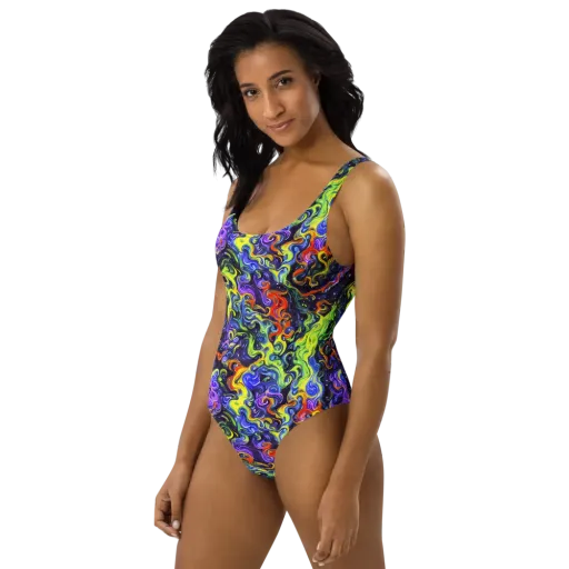 Color Tempest on a One-Piece Swimsuit