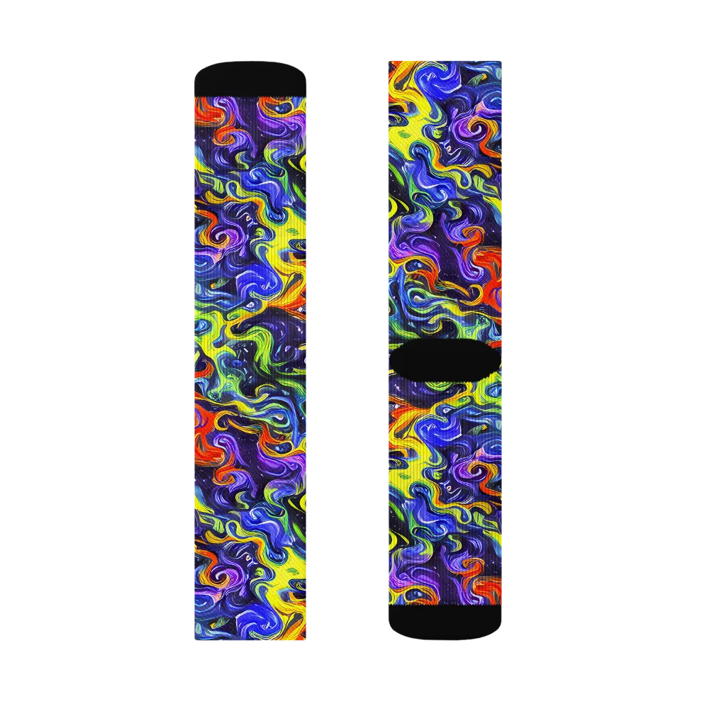 Color Tempest on Socks — Left Sock