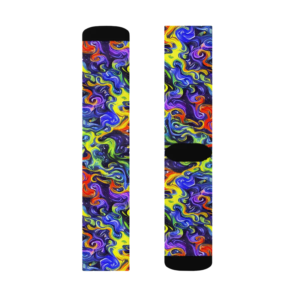 Color Tempest on Socks — Right Sock