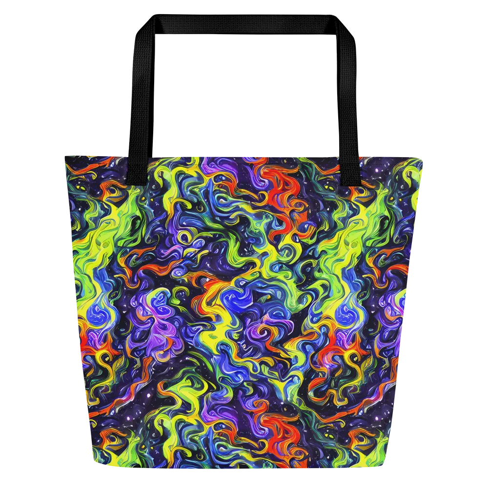 Color Tempest on Large Tote Bag W/ Pocket — Front