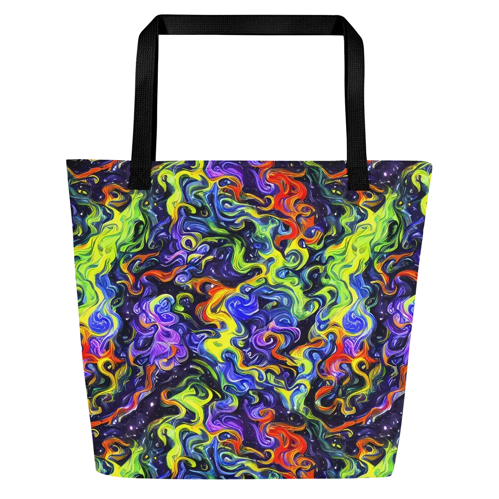 Color Tempest on Large Tote Bag W/ Pocket — Front