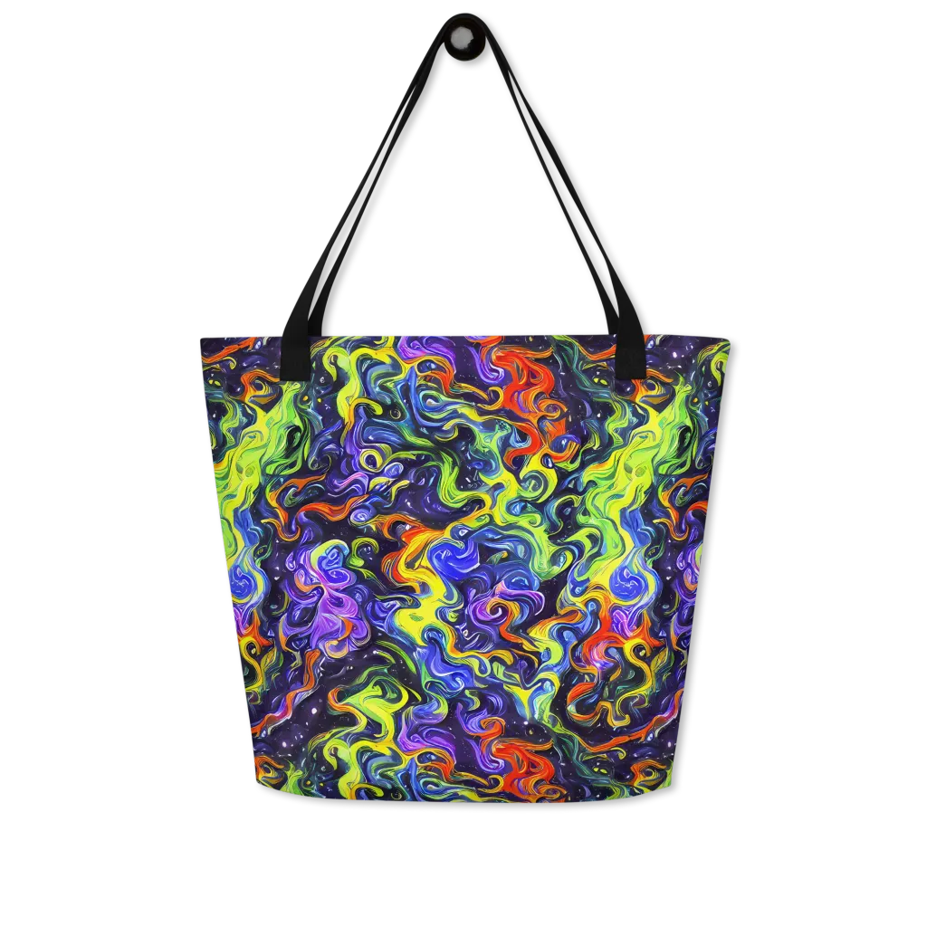 Color Tempest on Large Tote Bag W/ Pocket — Front