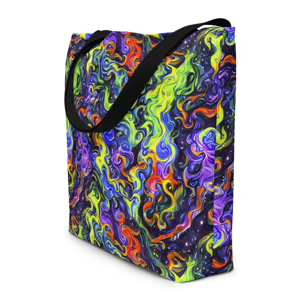 Color Tempest on Large Tote Bag W/ Pocket — Front