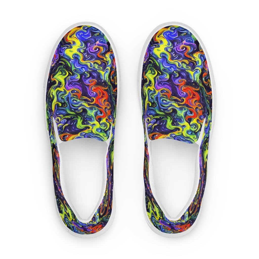 Color Tempest on Women's Slip-On Canvas Shoes — Front