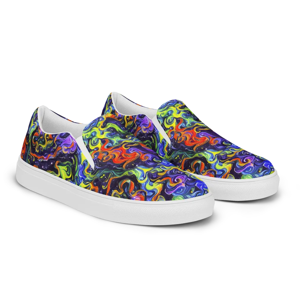 Color Tempest on Women's Slip-On Canvas Shoes — Right Front