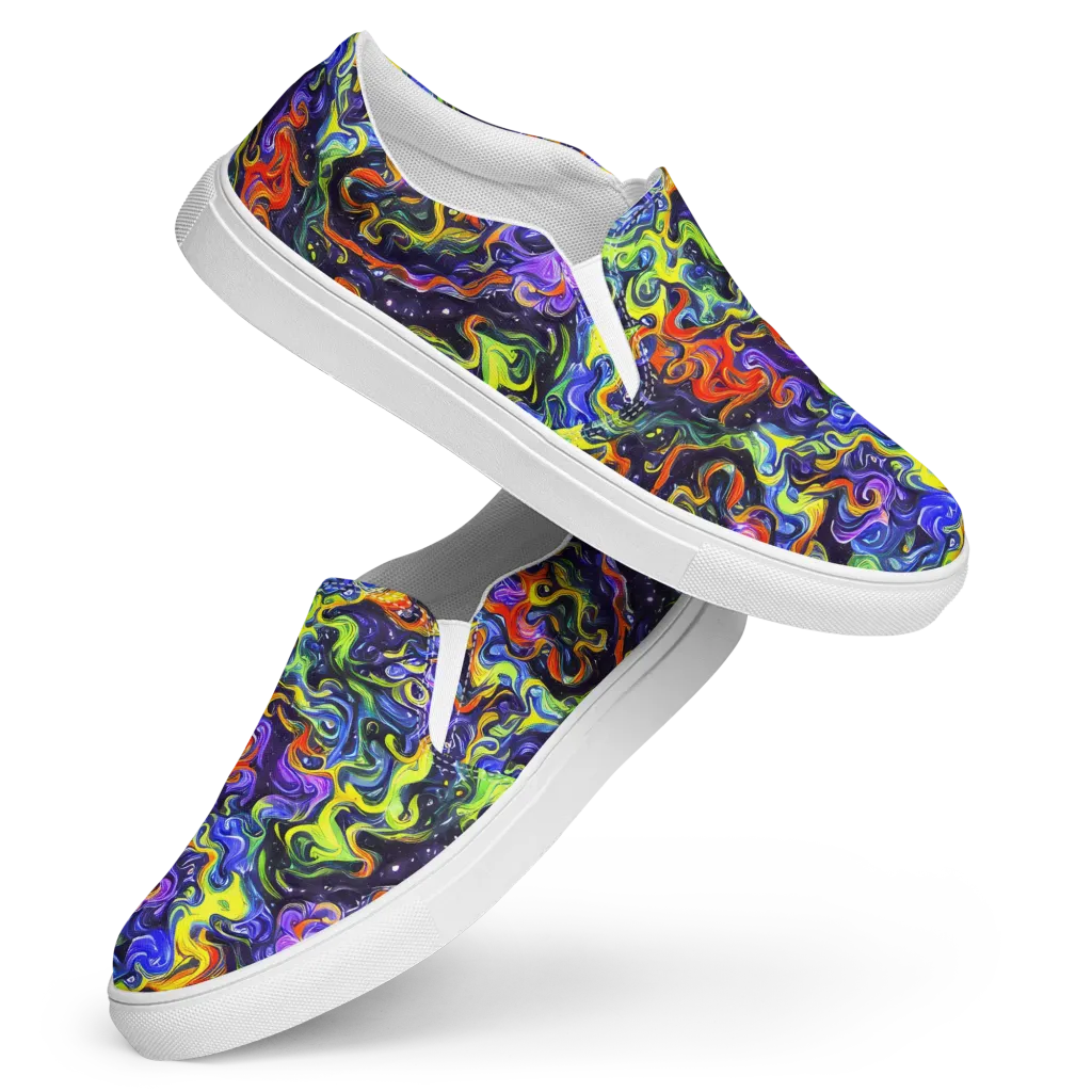 Color Tempest on Women's Slip-On Canvas Shoes — Front