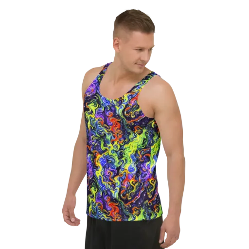 Color Tempest on a Men's Tank Top