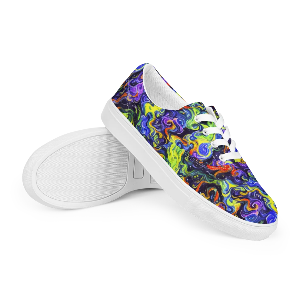 Color Tempest on Men's Lace-Up Canvas Shoes — Right Front