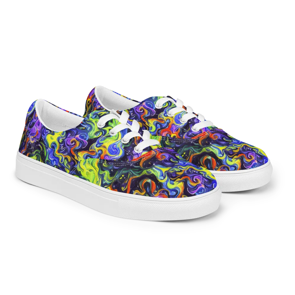 Color Tempest on Men's Lace-Up Canvas Shoes — Right Front