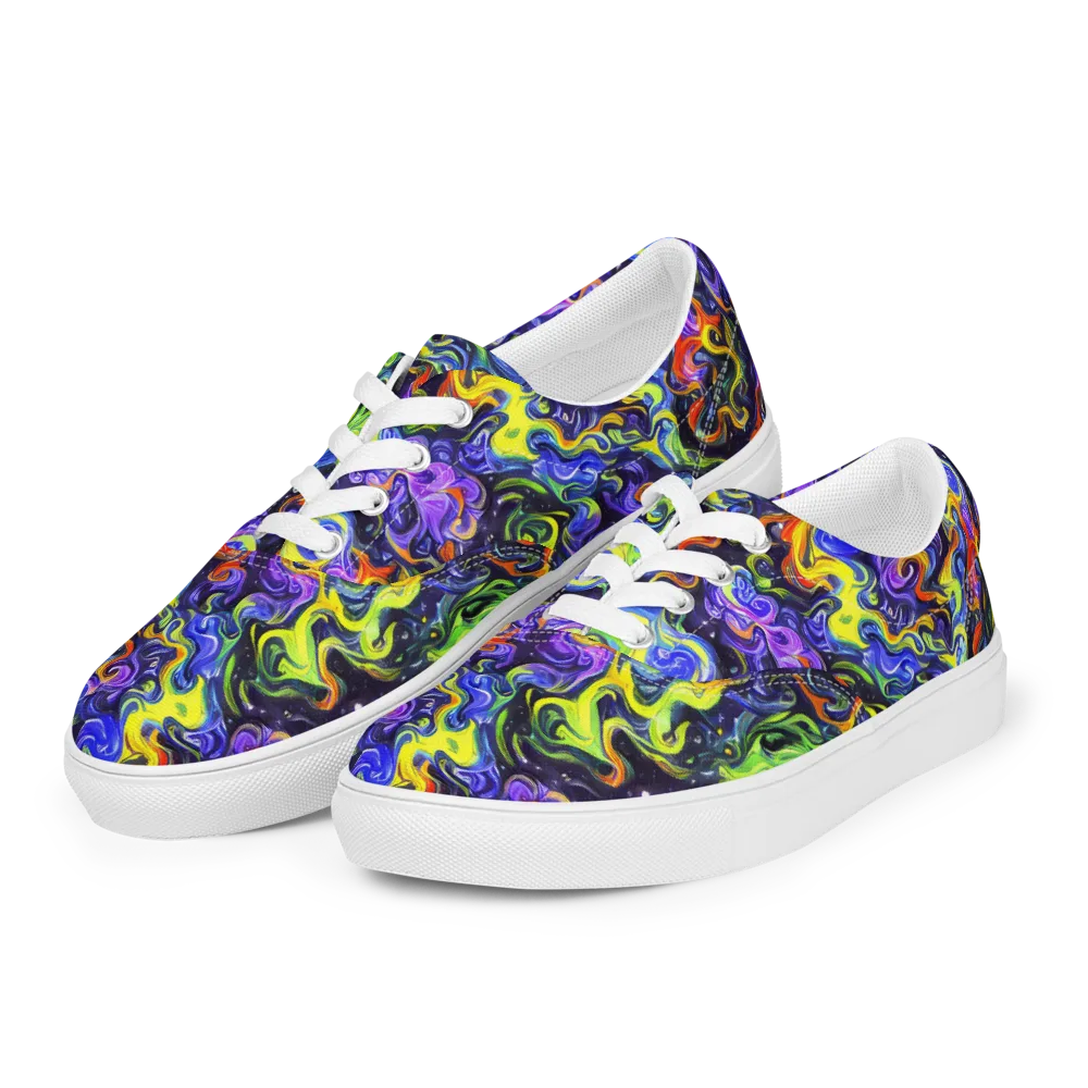 Color Tempest on Men's Lace-Up Canvas Shoes — Left Front