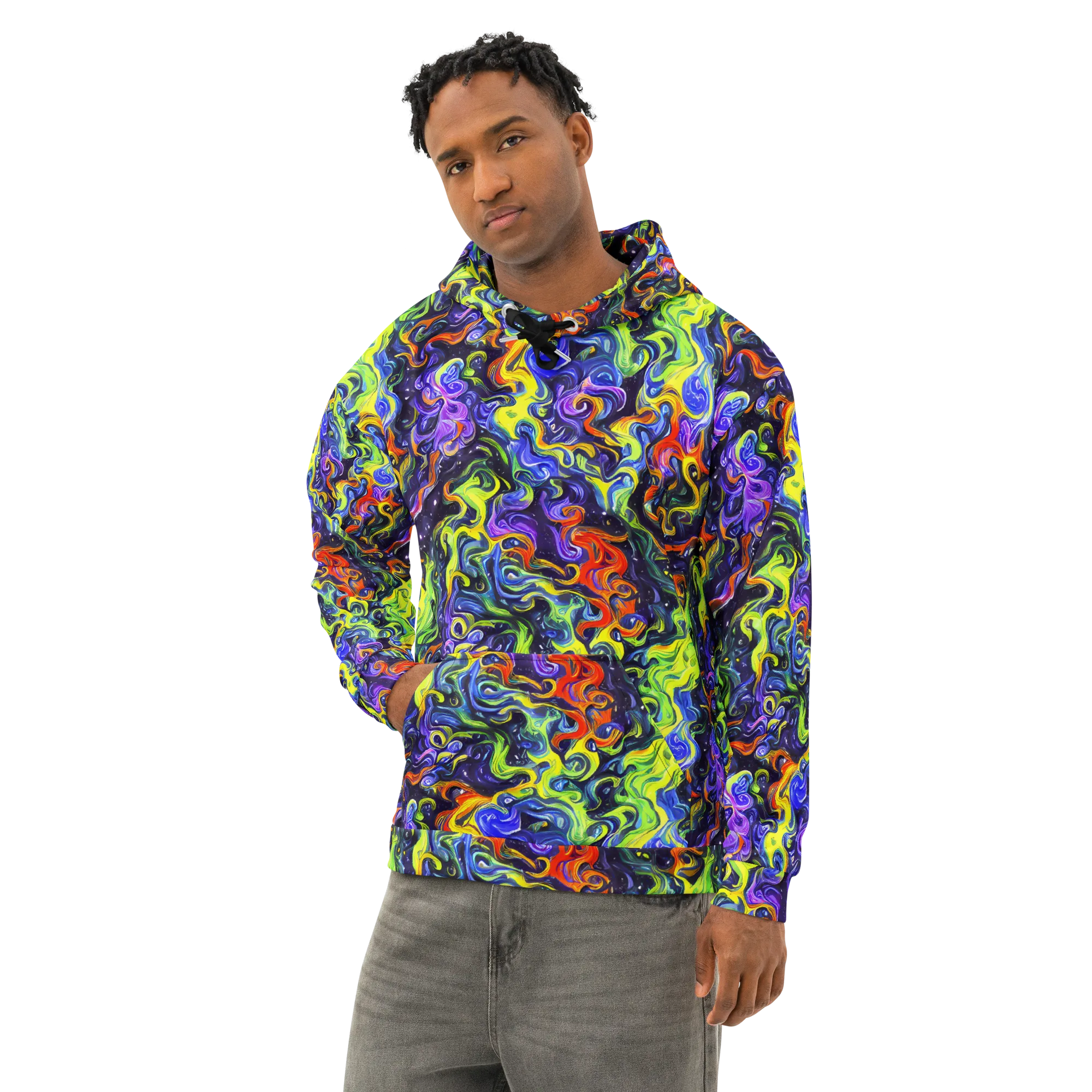 Color Tempest on Cotton Hoodie — Left Front