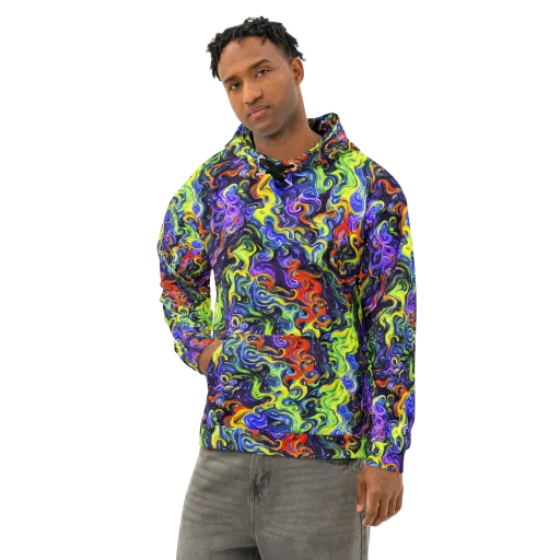 Color Tempest on a Cotton Hoodie