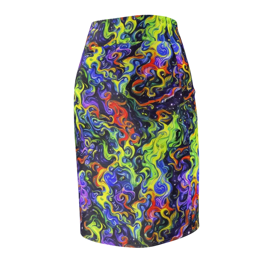 Color Tempest on Pencil Skirt — Back Side