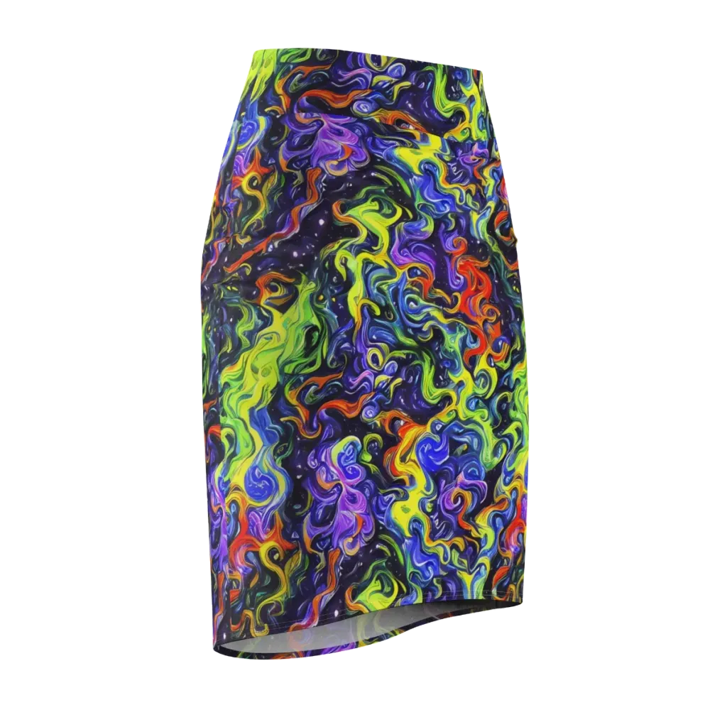 Color Tempest on Pencil Skirt — Front Side
