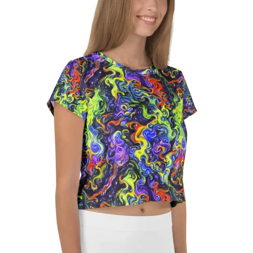 Color Tempest on a Crop Tee