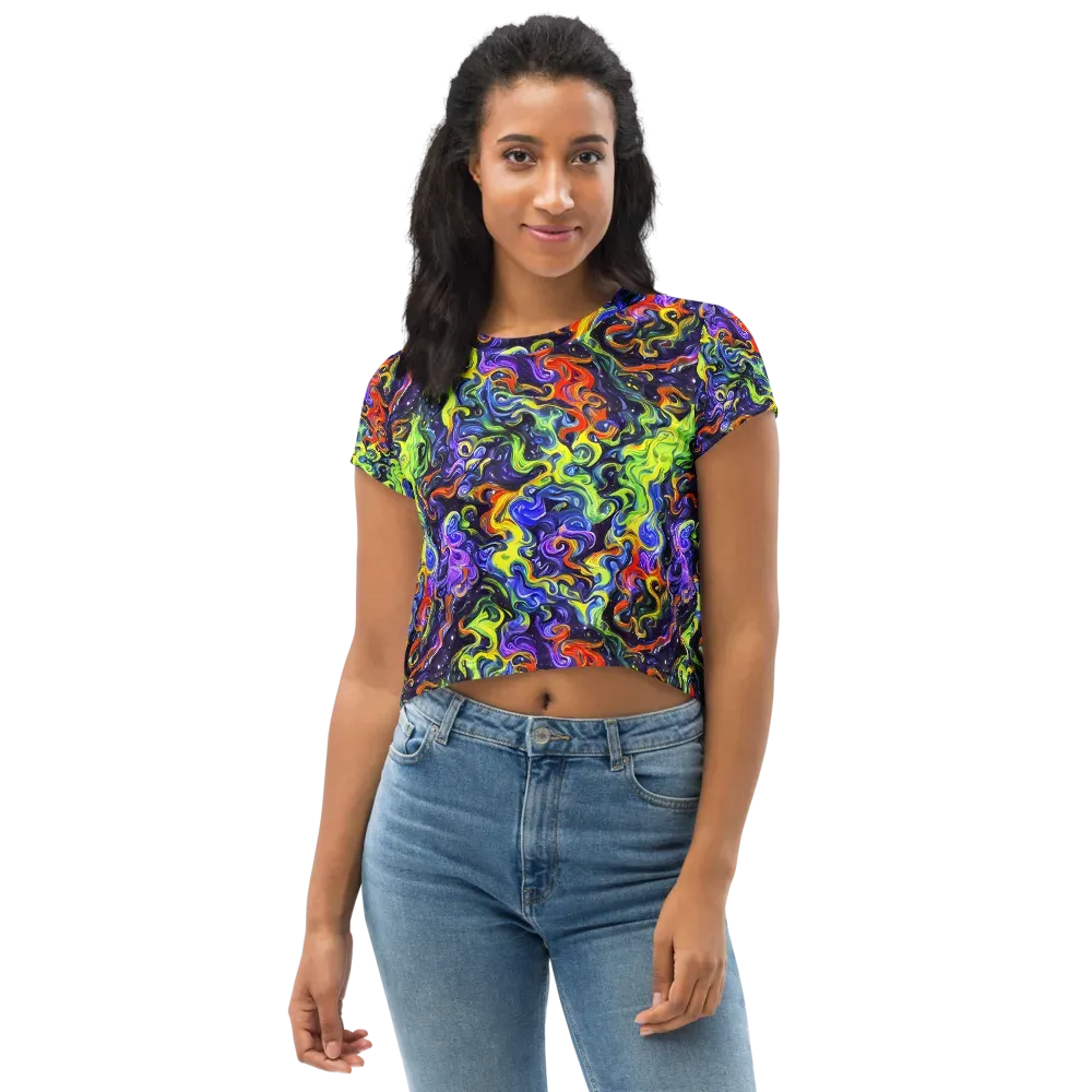 Color Tempest on Crop Tee — Front