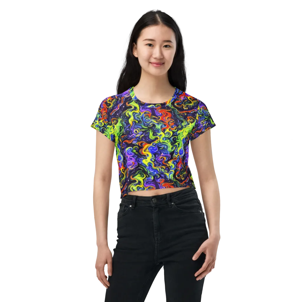 Color Tempest on Crop Tee — Front