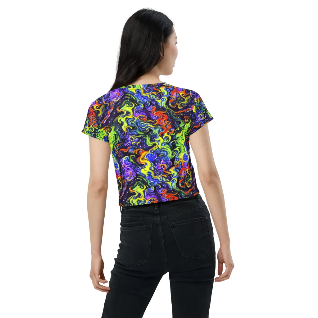 Color Tempest on Crop Tee — Back