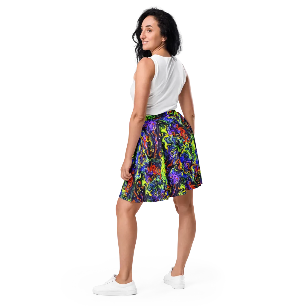 Color Tempest on Skater Skirt — Back