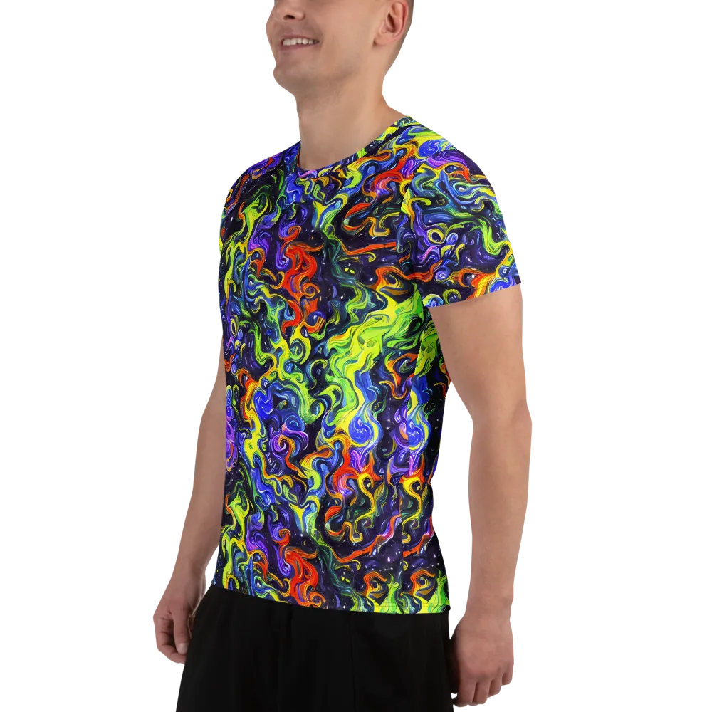 Color Tempest on Men's Athletic T-Shirt — Left