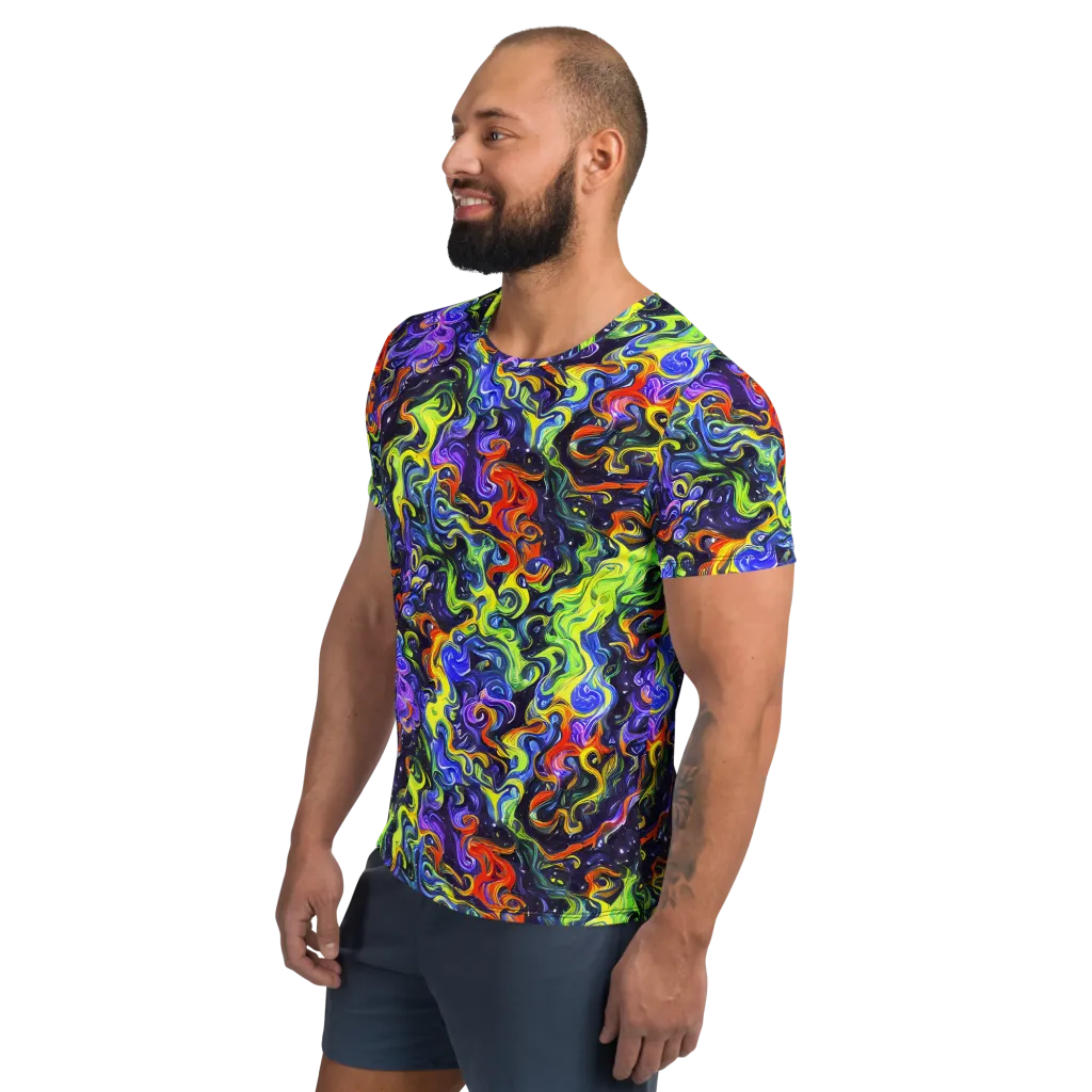 Color Tempest on Men's Athletic T-Shirt — Left