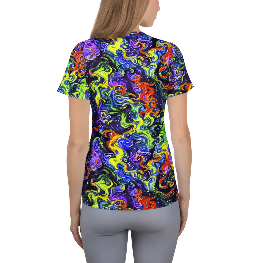 Color Tempest on Women's Athletic T-Shirt — Back