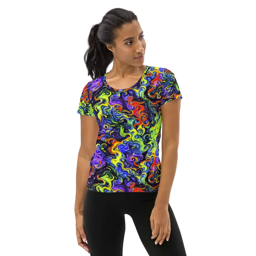 Color Tempest on Women's Athletic T-Shirt — Front