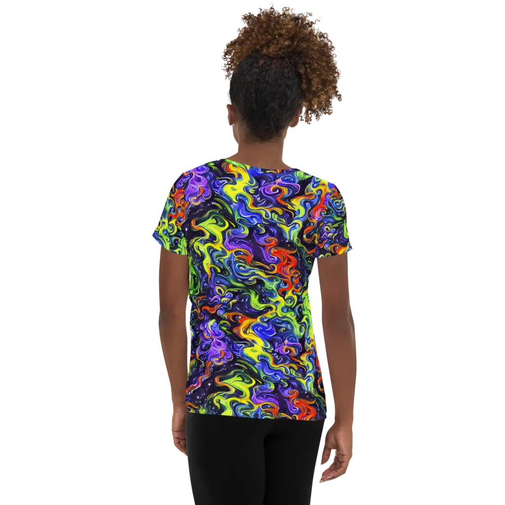 Color Tempest on Women's Athletic T-Shirt — Back