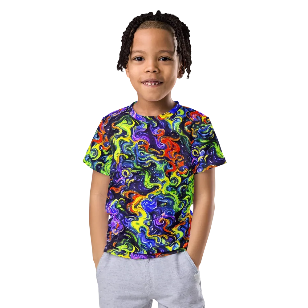 Color Tempest on Kids Crew Neck T-Shirt — Front