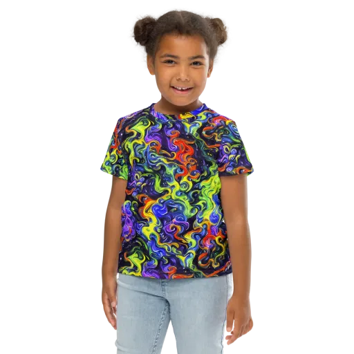 Color Tempest on a Kids Crew Neck T-Shirt