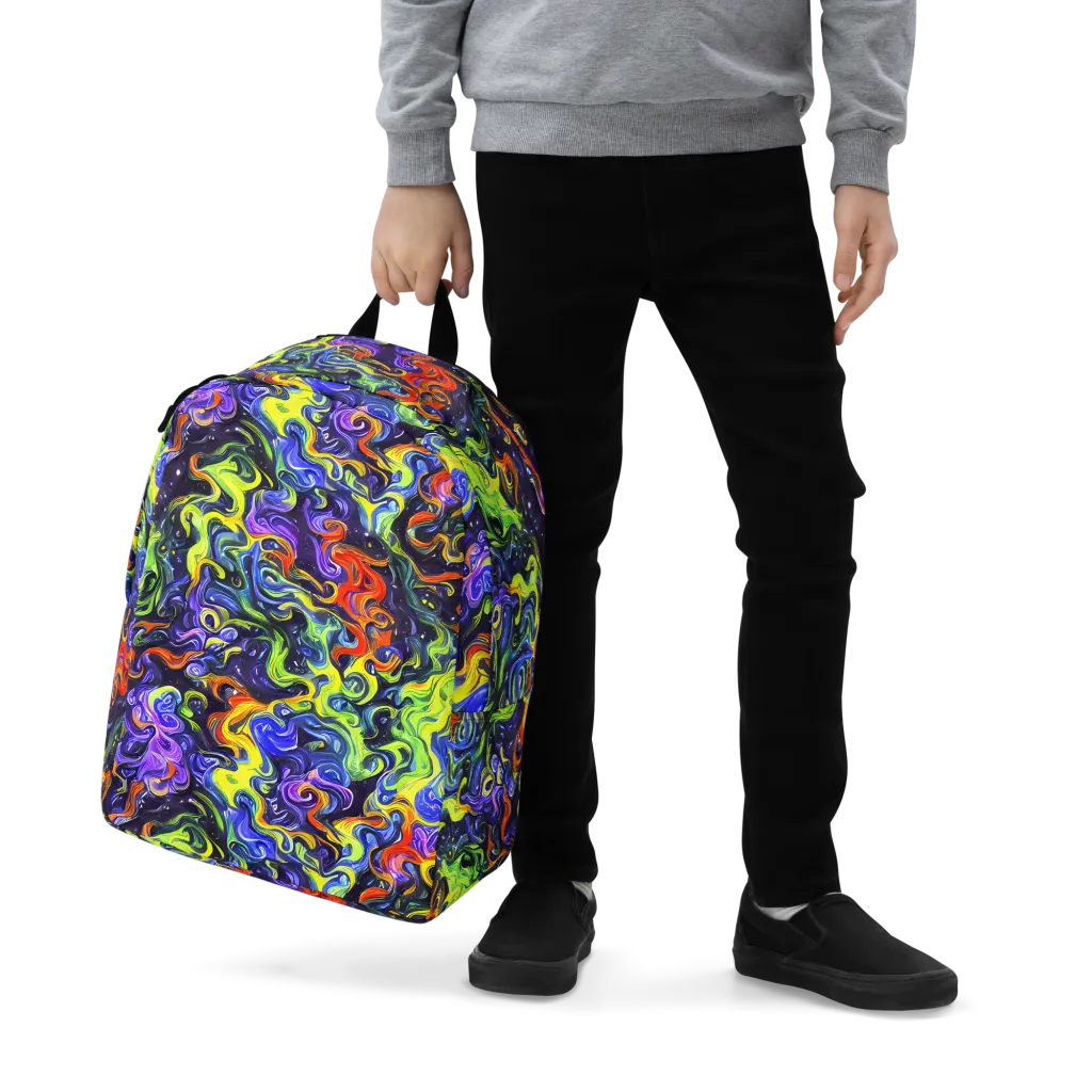 Color Tempest on Minimalist Backpack — Zoomed-in