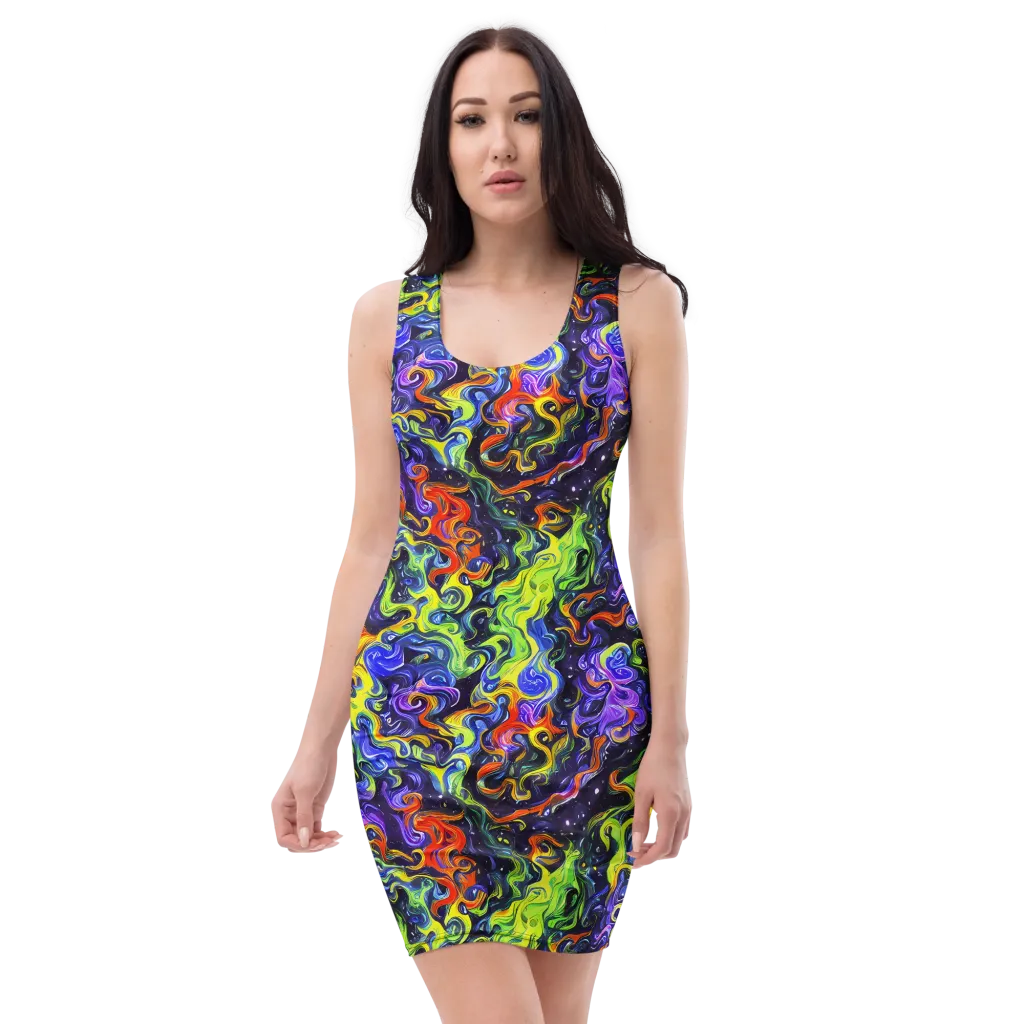 Color Tempest on Bodycon Dress — Front
