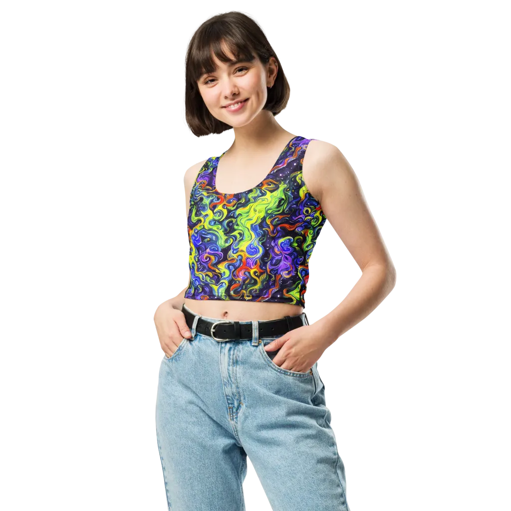 Color Tempest on Crop Top — Front