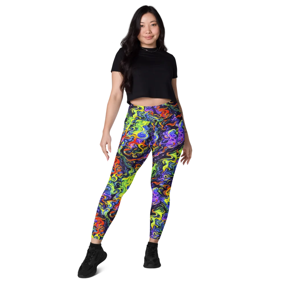 Color Tempest on Leggings with Pockets — Front